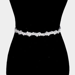 Crystal Marquise Sash Ribbon Bridal Wedding Belt